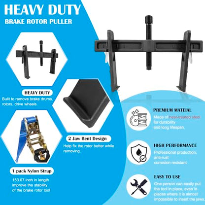 6980 Brake Drum and Rotor Puller Kit/Brake Drum Hub Puller/Brake Rotor Removal Tool for Removing Brake Drums, Rotors, Drive Wheels, Gears, Flywheels and Pulleys