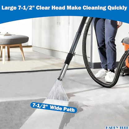 Happy Tree Universal Fit All Shop Vacs with 2-1/2" and 1-7/8" and 1-1/4" Adapters, Large 7-1/2" Extraction Accessory for Upholstery & Carpet Cleaning and Auto Detailing, Shop Vac Extractor Attachment - size: Large