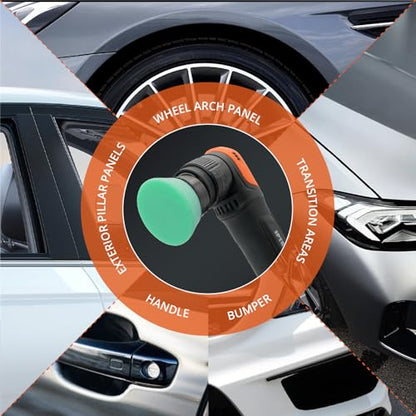 SPTA Green T120 Heavy-Cut Mini Polishing Foam Pad, 5Pcs 2inch/50mm Sponge Polishing Buffing Pads, Car Foam Detail Polishing Pad Kit for Car Detail Polishing, Small Area Polishing -FPTSS2G - color: 5Pcs Green T120 Heavy-Cut Pad, size: 2 Inch (50mm)