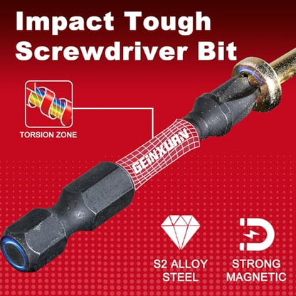 Geinxurn Impact Tough #2 Phillips 2 in. Insert Driver Bits,30Pack Bulk PH2 Screwdriver Bits Set - size: 2"-PH2-30PCS