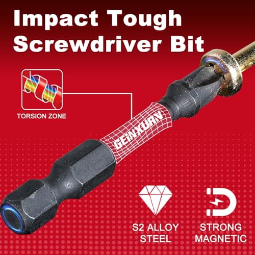 Geinxurn Impact Tough #2 Phillips 2 in. Insert Driver Bits,30Pack Bulk PH2 Screwdriver Bits Set - size: 2"-PH2-30PCS