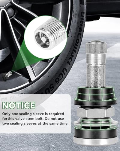 20 Pcs TR416 Clamp-in Bolt-in Tire Valve Stems, Solid Brass Tubeless Valve Stems Fit 0.453" & 0.625" Dual Rim Holes for Heavy Duty Trucks, Buses, Commercial Vehicles - size: TR416