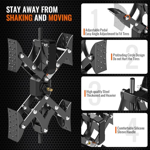 X-Shaped Wheel Chocks for Travel Trailer【Allow Drill Adjust】 RV Stabilizers X chocks Camper Wheel Chock for Travel Trailers RV Accessories Wrench Adjustable 3"-11.5" (2 PCS) Black - color: Black