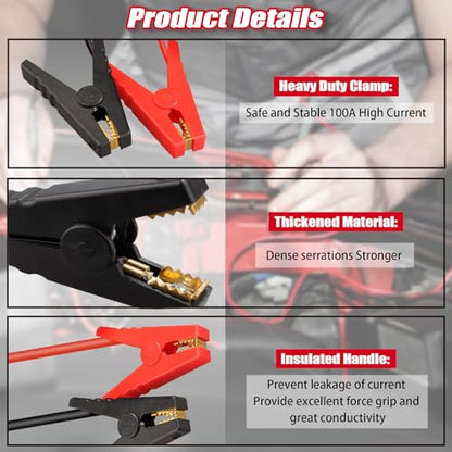 Jump Starter Adapter for Craftsman 20V V20 Li-ion Battery Powered with Jumper Cable Clamps Portable Car Charger Jump Starter(Battery Not Included) - style: For Craftsman