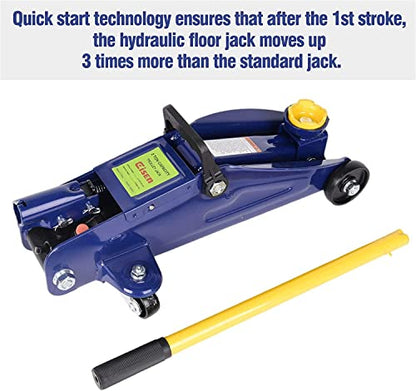 2 Ton Floor Jack - Car Hydraulic Trolley Jack Lift with 4000 Lbs Capacity for Home Garage Shop,Lifting Range 5.1"-13",Blue - style: 2 Ton Floor Jack