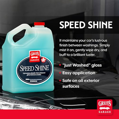 Griot's Garage Speed Shine for Car Detailing, Quick Detailer for All Exterior Surfaces, Trim and Wheels, Provides a Glossy Finish, 11148, One Gallon - size: 128 Fl Oz (Pack of 1)