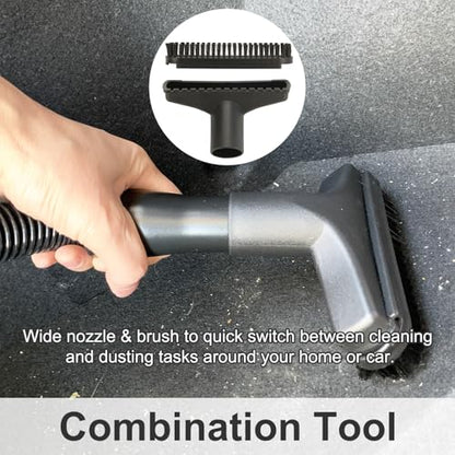 Shop Vac Vacuum Attachments with Extension Hose Dusting Brush Crevice Tool Nozzle Multi-Tools for 1-1/4" 1-3/8" 2-1/2" Shopvac Wet Dry Vacuum Cleaner (Car Detailing Kit Interior A) - style: Car Kit A