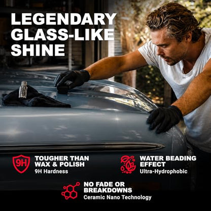 AvalonKing Armor Shield IX – DIY Ceramic Coating Kit for Cars – High Gloss, Hydrophobic & 2-Year Protection – Easy Home Application – Paint, Glass, Rims & Trim – 30ml