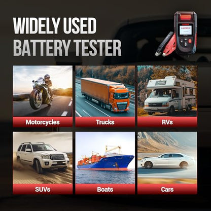 Car Battery Tester 12V 24V Load Tester, Launch BST-860S Digital Automotive Battery Alternator Tester with Printer, Charging Cranking System Analyzer for Cars Trucks Motorcycles SUVs ATVs RVs Boats