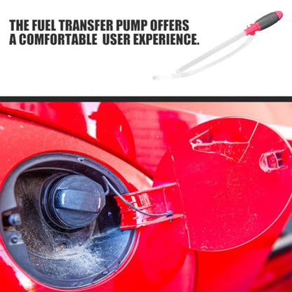 MAGICLULU 2 Pcs Manual Siphon Pump Kit for Gasoline and Water Extraction, Plastic Hand Transfer Pump with High Flow Hose, Portable and Easy to Use for Automotive and Outdoor
