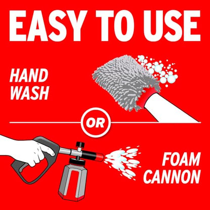 Mothers Triple Action Foam Wash, 100 oz. (05610) | pH Balanced, Eco-Friendly, Super-Sudsy, Foam Cannon, Won't Stripping Wax, Sealant or Coating, Super Concentrated - size: 100 Fl Oz (Pack of 1)
