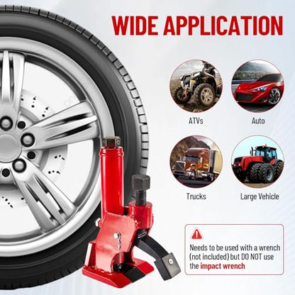 CarBole Upgraded Manual Tire Bead Breaker, 38"-42" Tires Changer Tool for Tractors Trucks Cars ATVs UTVs Heavy-Duty Vehicles (RED with Rubber Pad)
