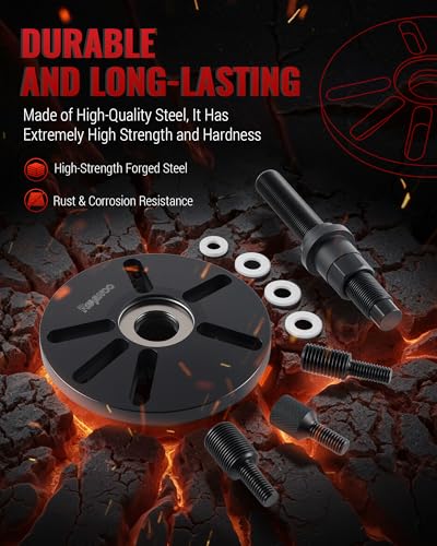 Reywoo Harmonic Balancer Puller and Installer Tool Set, Works as Flywheel Puller, Steering Wheel Puller, and Crankshaft Pulley Puller - style: Removal and Installation