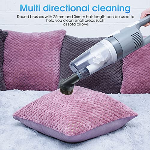 6 Pcs Vacuum Attachments Accessories VAC Attachments 1.25'' 25mm and 36mm Shop Round Dust Brush Vacuum Hose 5.9 Inch Floor Attachment Brush Replacement with 1-1/4 to 1-3/8 Inch Adapter(Classic Style) - style: Classic Style