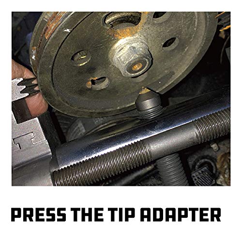 Powerbuilt Universal Pulley Puller Kit, Specialty Engine and Drive Train Tool Set, Remove Serpentine Pulleys, Service Car Vehicles, Storage Case 648443 - style: 8 Piece