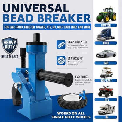HKTE Pneumatic Bead Breaker, Effortless Tire Changes, One-Person Operation for Tractor, Truck, Golf Vart, ATV, RV - color: Pneumatic Bead Breaker