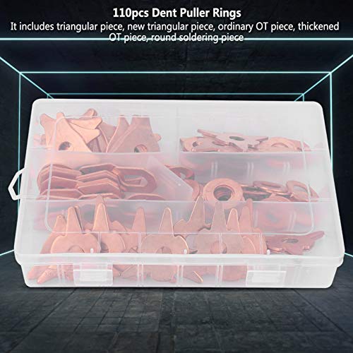 Hilitand 110pcs Dent Pulling Puller Rings withOT Round for Automotive Sheet Metal Welding Repair, Hilitandudmw491ggy