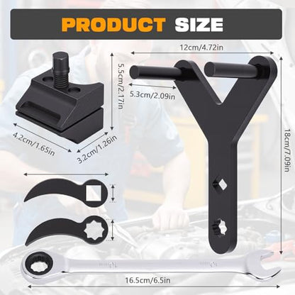 Suspension Shock Absorber Tool Kit - Strut Spreader, Steering Knuckle Separator, Pry Bar Wrench Adaptor, Lower Control Arm Pry Tool for Easy Car Suspension Disassembly & Assembly
