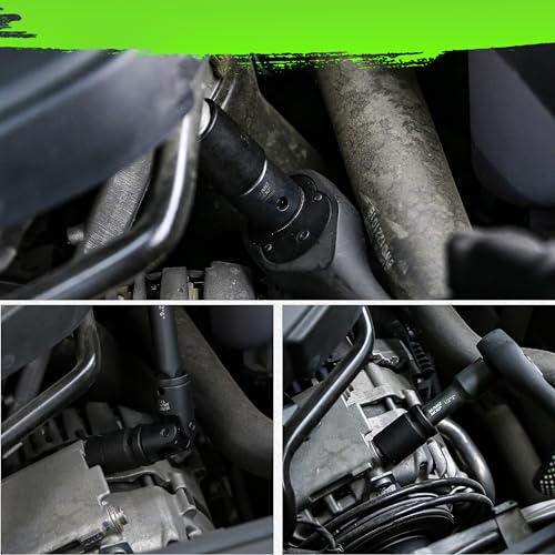 18-Piece Impact Socket Extension Set - 1/4" 3/8" 1/2" Drive Socket Extension Bars, Includes Ratchet Extension Set, Socket Adapter Set, Swivel Universal Joints & Impact Coupler, CR-V Steel - size: 18-Piece Socket Extension Set