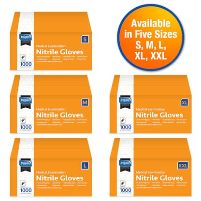 Inspire Nitrile Exam Gloves | The Original Quality Stretch Nitrile Cobalt Blue | 4.5 Gloves Disposable Latex Free Medical EMT - size: Medium