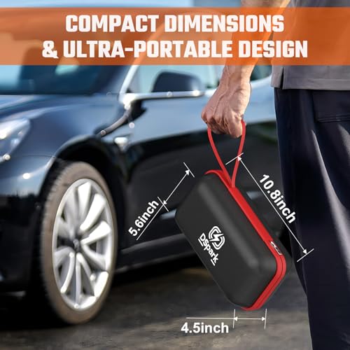 Compact 2000A Car Jump Starter, Ultra-Portable & Beginner-Safe Battery Booster for Up to 7.0L Gas / 6.5L Diesel, Lightweight 12V Jump Box with USB Fast Charge & LED Emergency Light - style: G21C