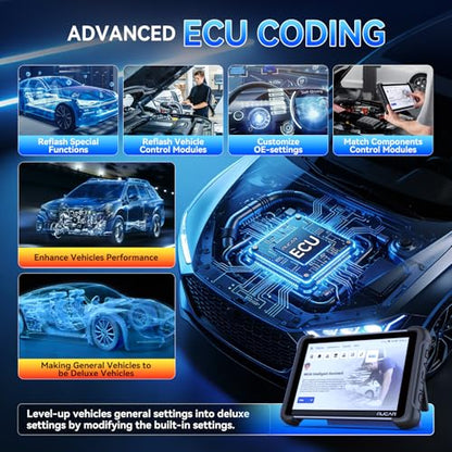 MUCAR 892BT AI-Assisted Bidirectional Scan Tool, Full System OBD2 Scanner, Bi-Directional OBD2 Scanner Diagnostic Tool,ECU Coding, 35 Services, FCA Autoauth, CANFD and DOIP, Free Lifetime Updates