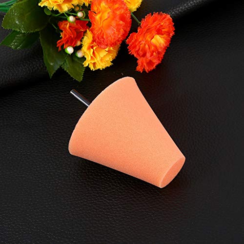 Wheel Polishing Cone Pad Buffing Sponge Foam Pads Durable Taper Design for Automotive Wheels Boats Motorcycles Orange Yellow Blue 1PCS