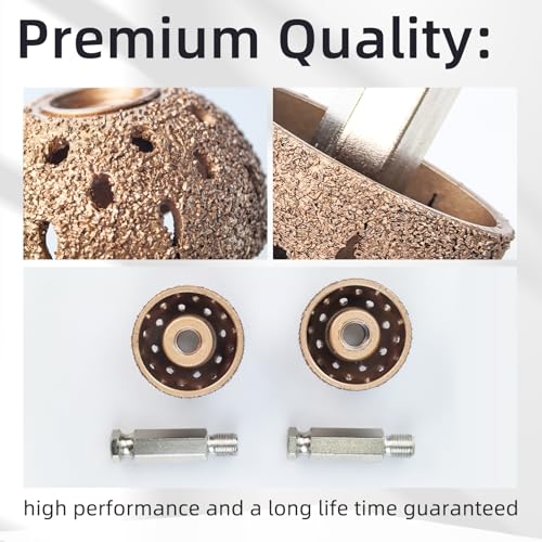 2Pcs 1.5’’ Tire Buffing Wheel 38mm Grinder & Patch Tool with Linking Rod | Thread Adapter Tire Repair Grinding Head Tire Patch Roller for Low & High Speed Tire Buffer - color: 38mm