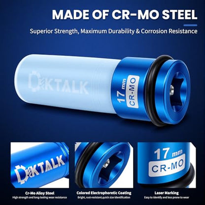 1/2" Drive 17mm Wheel Lug Nut Impact Socket,Color-Coded Non-Marring Deep Thin Wall Socket with Removable Protect Sleeve, 6 Point, Cr-Mo Steel - color: 17mm