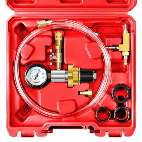JIFETOR Universal Cooling System Vacuum Type Coolant Refill Tool Kit, Red - color: Red Case