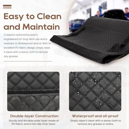 Mechanic Mat Creeper Waterproof Oil-Resistant Rolling Mat Portable PU Sponge Work Mats for Under Car Repair, Clearance Garage Pad for Auto, Truck, SUV, Low Profile Car(1pc) - size: 1pc