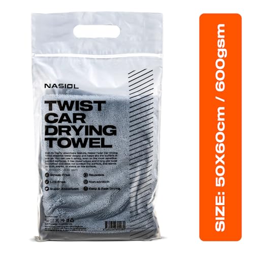 Nasiol Car Washing Set-Car Wash Shampoo, Car Drying Towel, Car Wash Mitt-Up to 25 Washes