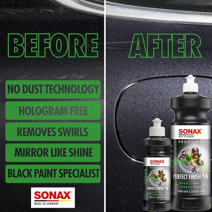 SONAX Perfect Finish 5L | Scratch and Swirl Remover Polish | Machine Compound | Paint Correction Polish | High Gloss | Black Paint Polish | No Fillers Paint Correction | 224500 - size: 169.1 fl. oz.
