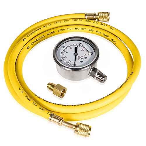 Engine Pressure Diagnostic Test Kit for 2003-2007 Ford 6.0L Powerstroke F-Series (F250 F350 F450 F550) & E-Series – Gauge with Extended Hose