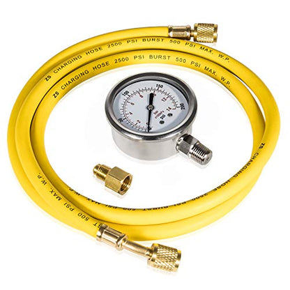 Engine Pressure Diagnostic Test Kit for 2003-2007 Ford 6.0L Powerstroke F-Series (F250 F350 F450 F550) & E-Series – Gauge with Extended Hose