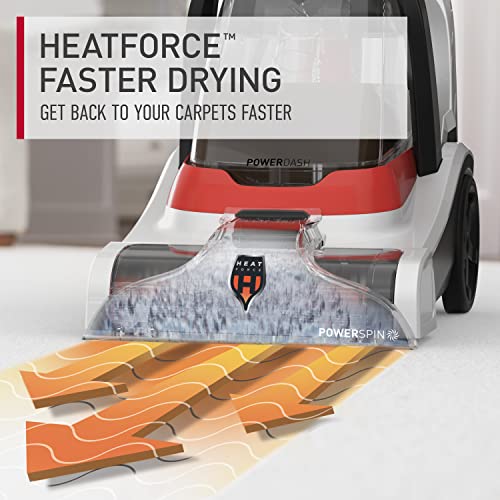 Hoover PowerDash Pet+ Compact Carpet Cleaner, Lightweight Carpet Shampooer | Heatforce Faster Drying, Pet Brush Roll, Use with a Carpet Cleaner Solution for a Bright, Refreshed Home - style: PowerDash Pet+