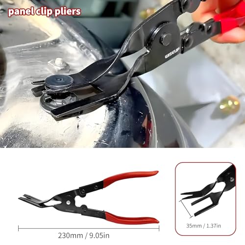 WISEUP 8-Piece Fuel Line Disconnect Tool Set – Fuel Line/Hose Clamp/Removal Pliers, Electrical Disconnect/Push Pin Tools, Relay Puller, Panel Clip Remover & Filter Caliper
