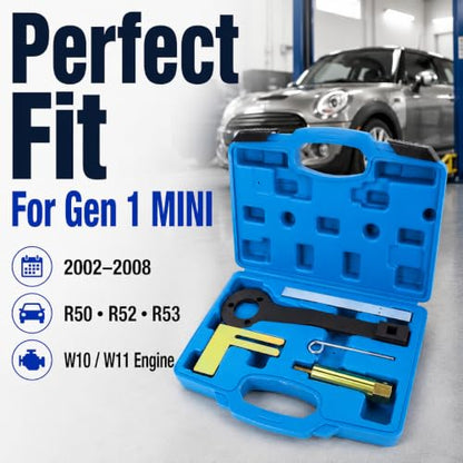 Engine Timing Tool Kit for BMW Mini Cooper R50 R52 R53 (2002-2008), W10 W11 Camshaft Alignment Locking Tool Set, Replace OEM 118240, 118250, 118370, Fits Cooper S & One