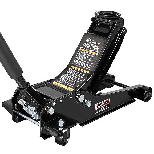 Torin Low Profile Hydraulic Floor Jack with Dual Quick Lift Pump, 4 Ton (8,000 lb) Capacity, Black - size: 4 Ton, style: Dual Pump