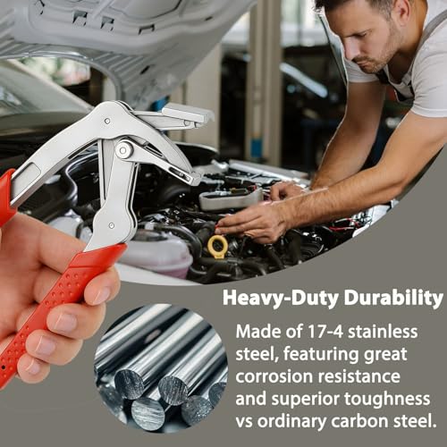 Car Clip Pliers, Automotive Clip Removal Tool, Multi-functional Panel Clip Removal Pliers, 17-4 Stainless Steel Panel Trim Removal Tool, Car Clip Remover Tool, Damage-Free Disassembly (Red-2pcs) - color: Red-2pcs