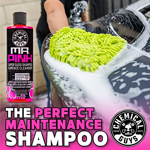 Chemical Guys HOL_128 Car Cleaning Kit, with Car Wash Soap, Car Wash Bucket and 16oz Car Care Cleaning (8 items) (Pack of 2) - style: 2 PACK KIT