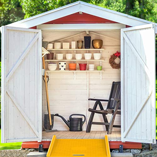 Curb Ramp - Heavy Duty, Portable Ramp with 1000lb Weight Capacity - For Furniture Dollies, Hand Trucks, or Moving Carts by Stalwart (Yellow) - size: Regular