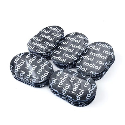 Radial Tire Patch, 1.5" x 2.4" (38x61mm) 30 pcs, Extra Large Heavy Duty Round Patches, Repair Kit for Truck, Car, Tractor Inner Tires, Black with Blue Poly Backing - size: 1.5" x 2.4" 30pcs