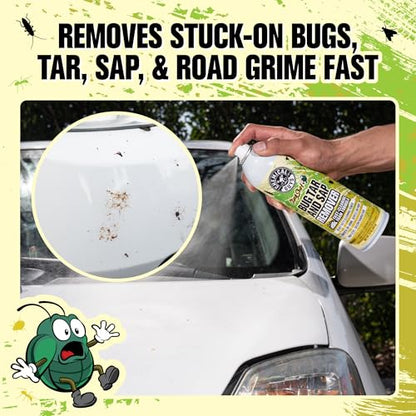 Chemical Guys, Bug, Sap & Tar Remover, Fast-Acting Pre-Wash Spray, 2-Pack | Loosens baked-on bugs, tar, sap and road film before a wash, safe on paint, glass and chrome, two bottles - style: 2 Pack