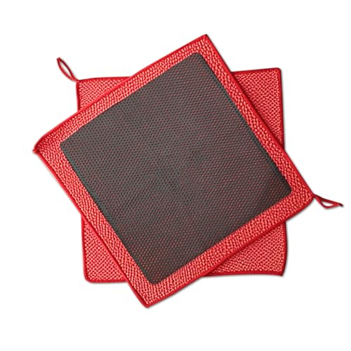 2pcs Clay Towels (12 * 12 in), Fine Grade Microfiber Towels for Car Detailing, DIY Detail Clay Bar Alternative