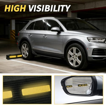 Vacallity 1 Pc 17" L Heavy Duty Rubber Wheel Stops Parking Stopper for Garage Parking Aid Durable High-Visibility Tire Blocks Parking Aid Gadgets Tire Stops for Cars Trucks RVs with Bolt Installation - size: 3"Height1Pcs