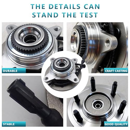 515079 Front Wheel Bearing Hub Assembly for 2004 2005 2006 2007 2008 F-150 F150 Expedition, 2003-2008 Lincoln Navigator Mark LT 4WD (2PCS) - size: 515079