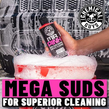 Chemical Guys Mr. Pink Car Wash Soap - 64 oz Super Suds Foaming Car Wash Soap for Cannon, Blaster, or Bucket Washing - pH Balanced, Safe on Wax, Sealant, Ceramic, and Clear Coat Finishes - size: 64 Fl Oz (Pack of 1)