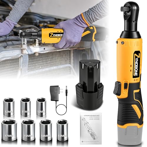12V Cordless Electric Wrench, Rechargeable High-Torque Automotive Repair Angle Ratchet Mounting Tool, Home Improvement Tool