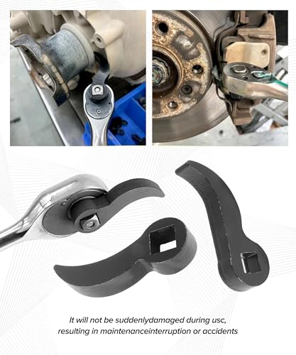 2PCS Axle Removal Tool,Car Accessories Pry Bar Wrench Adaptor Head,Half Shaft Removal Tool Openend Wrench,Automotive Tools,Used to Combined with 1/2" & 3/8" Ratchet Wrenches,Breaker Bars,etc.